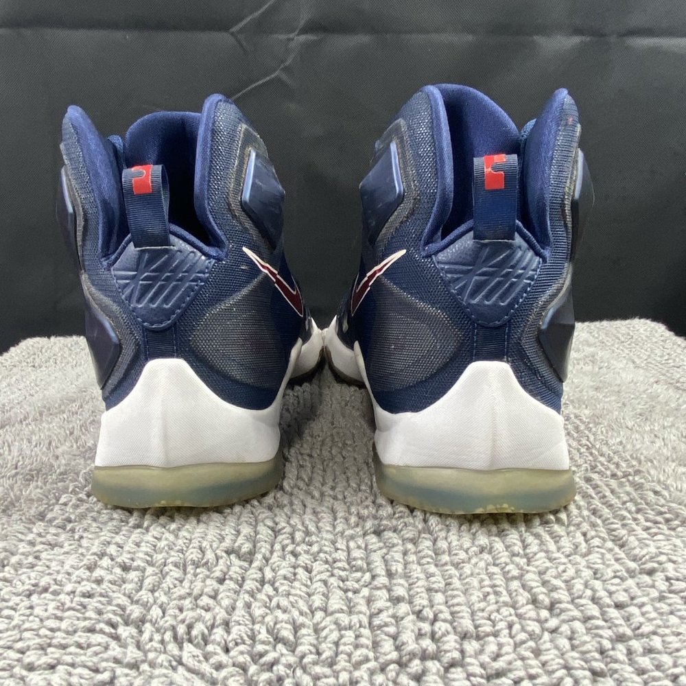 Nike Lebron XIII Basketball Sneakers Shoes Mens Size 10.5 Navy Red 807219-461 - Picture 5 of 11